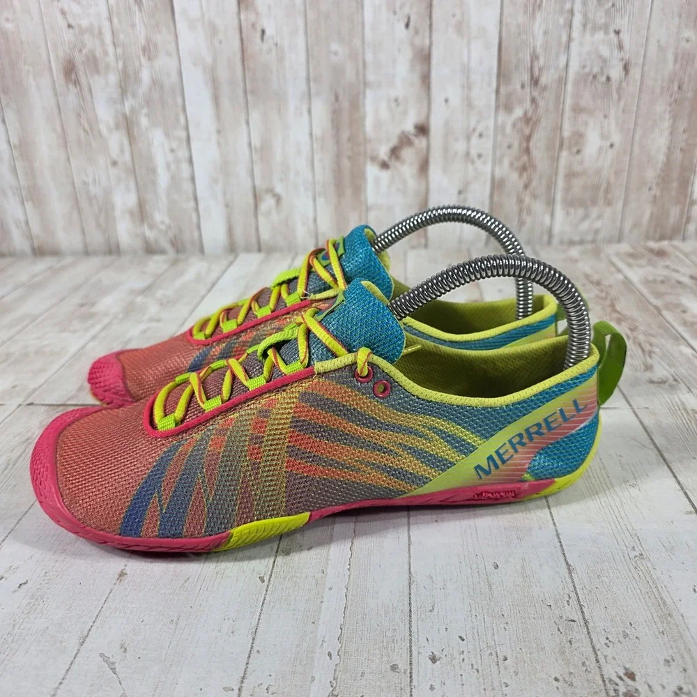 Merrell Vapor Glove 2 Barefoot Running Shoes Pink High Viz J06244 Womens 7.5